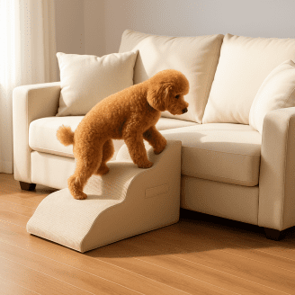 Dog Stairs - 3 Steps Ramp (Beige, Gray, Brown)