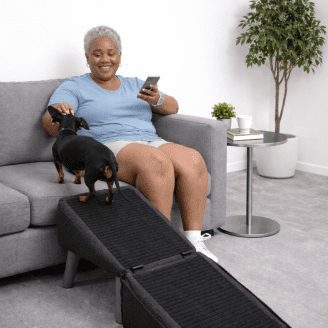 Multifunctional Dog Ramp for Bed or Sofa - Foldable Foot Rest Stool